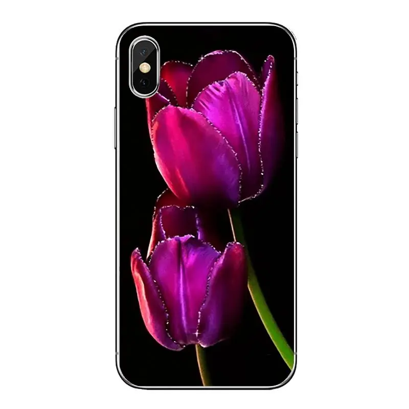 Для samsung Galaxy Note 8 9 S9 S10 A8 A9 Star Lite плюс A6S A9S Синий Весна Красочные тюльпаны прозрачный