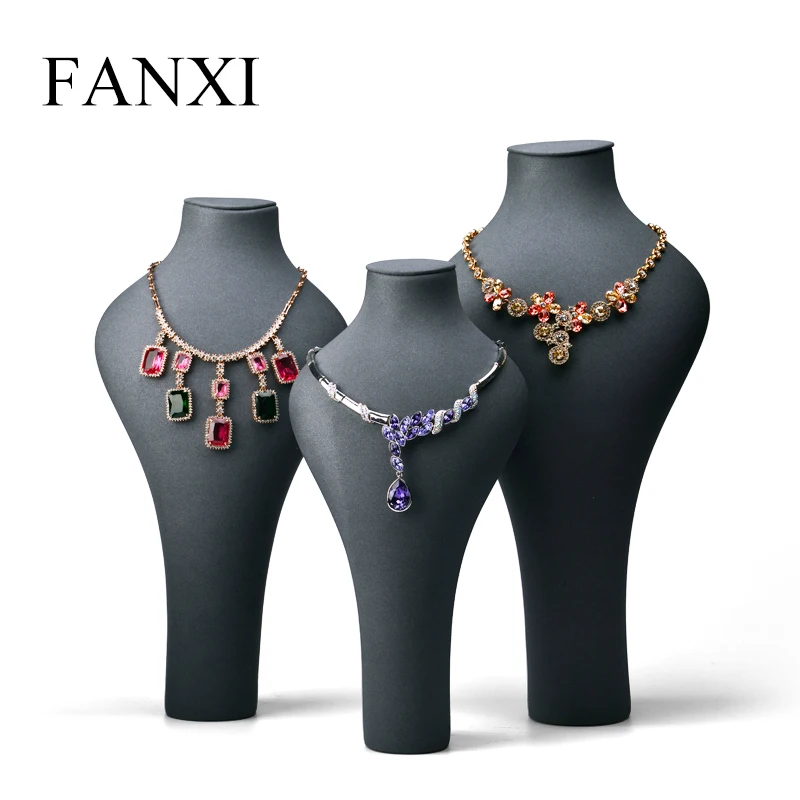 

Подставка для ожерелья FANXI, из микрофибры, цвет серый и черный