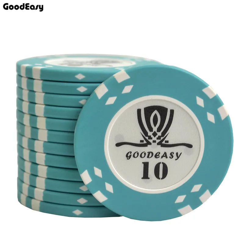 10 25 шт./лот AOM Texas Hold'em покер чип наборы с внутренним железом покер металлические монеты Монте Карло покер глина покер клуб аксессуары - Цвет: 10