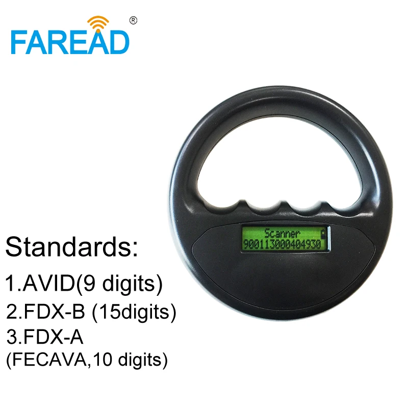 Новый радиочастотный AVID (9 значный номер) FDX A (FECAVA) B считыватель микрочипов для - Фото №1