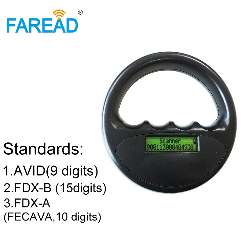 Новый радиочастотный AVID (9 значный номер) FDX A (FECAVA) B считыватель микрочипов для