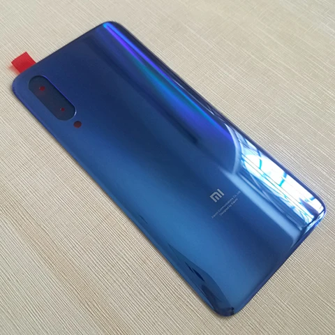 Mi 9 Ocean Blue Чехол для Xiaomi mi 9 mi 9, крышка для батареи, задняя крышка корпуса, задний Чехол для mi 9 SE 9SE, запасные части для двери батареи+ наклейка - Цвет: Mi 9 Ocean Blue