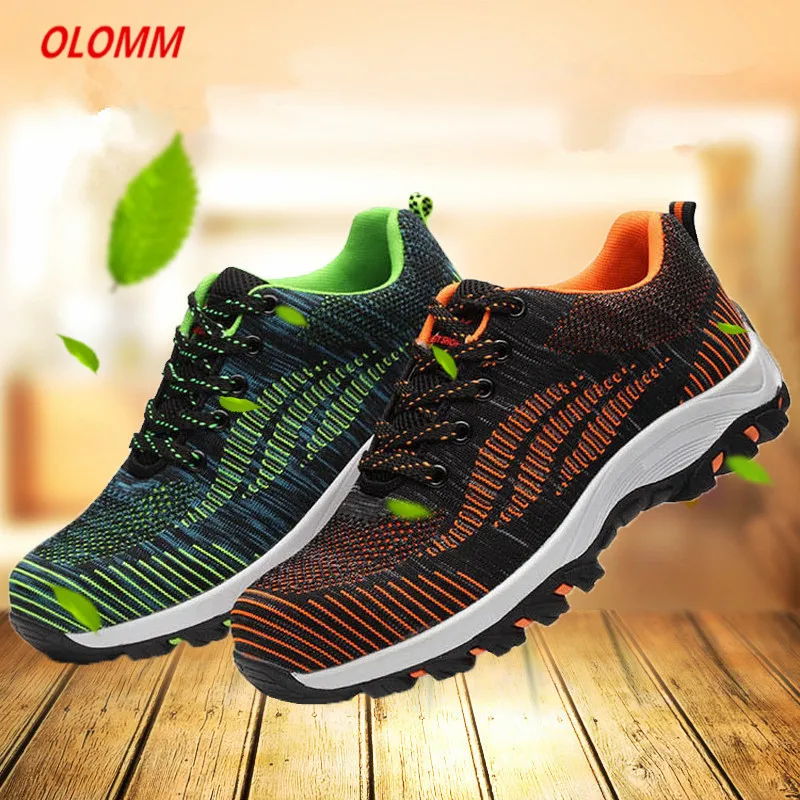 

Мужские дышащие защитные ботинки со стальным мысом, противоскользящие строительные защитные сапоги