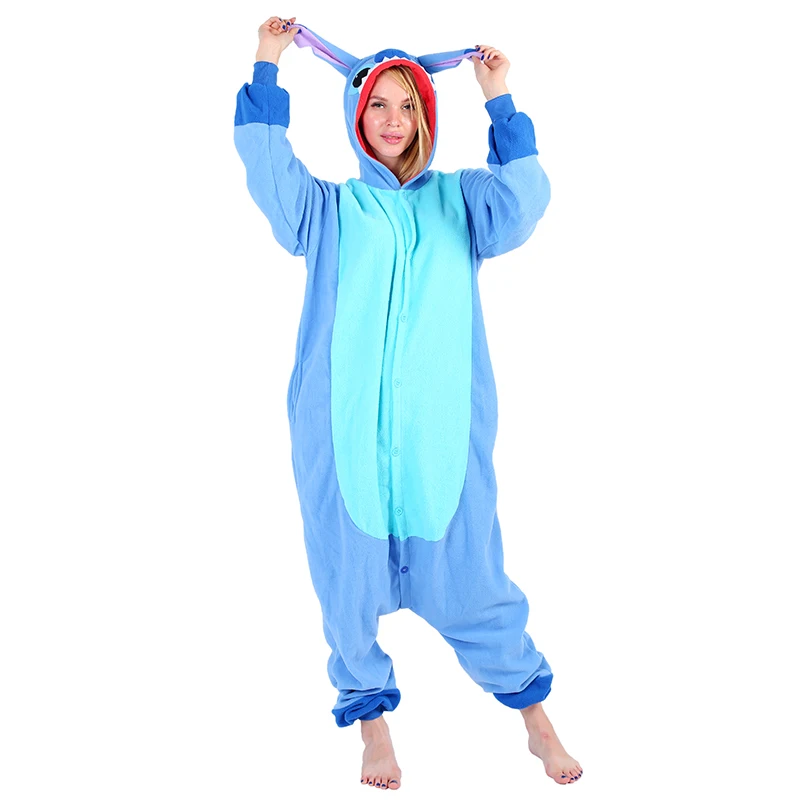 2019 пижамы кигуруми все в одном пижама с животными костюмы для косплея синяя