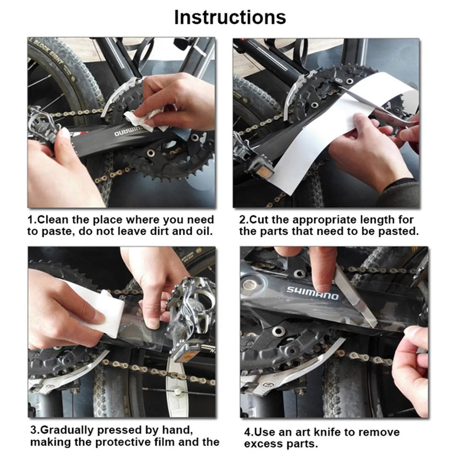 SEWS-Велосипедная автомобильная защитная пленка, водонепроницаемая, из ПВХ, противоцарапающая, прозрачная, для рамы горного велосипеда и шестеренок дорожного велосипеда.
