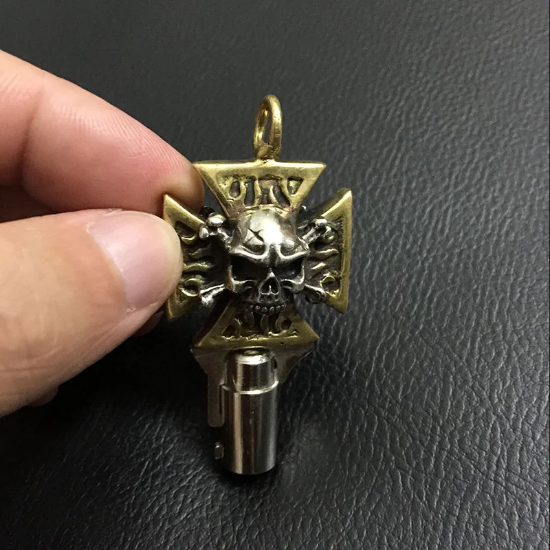 Общее Новое поступление ручная работа крутой череп логотип Croos универсальные