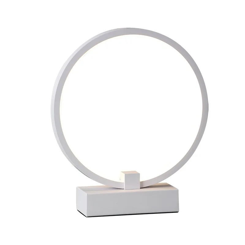 Modern Simple round circle LED Table Lamp For Bedroom Living Room Study Desk Lamps Minimalist Bedside | Освещение