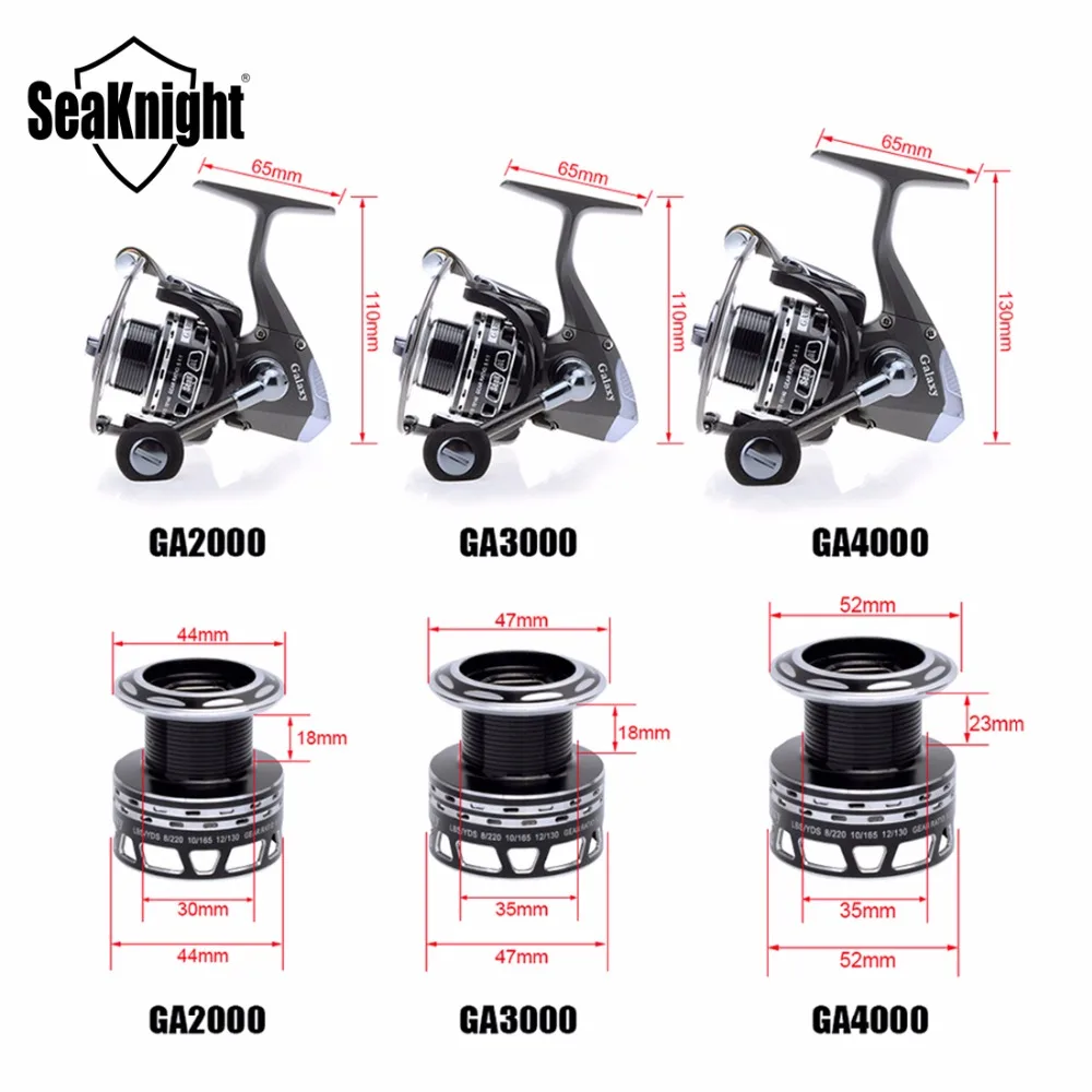 Seaknight Galaxy 5.1: 1 + 12 BB Спиннинг Рыболовные Катушки GA 2000 3000 4000 Рыбалка Колеса