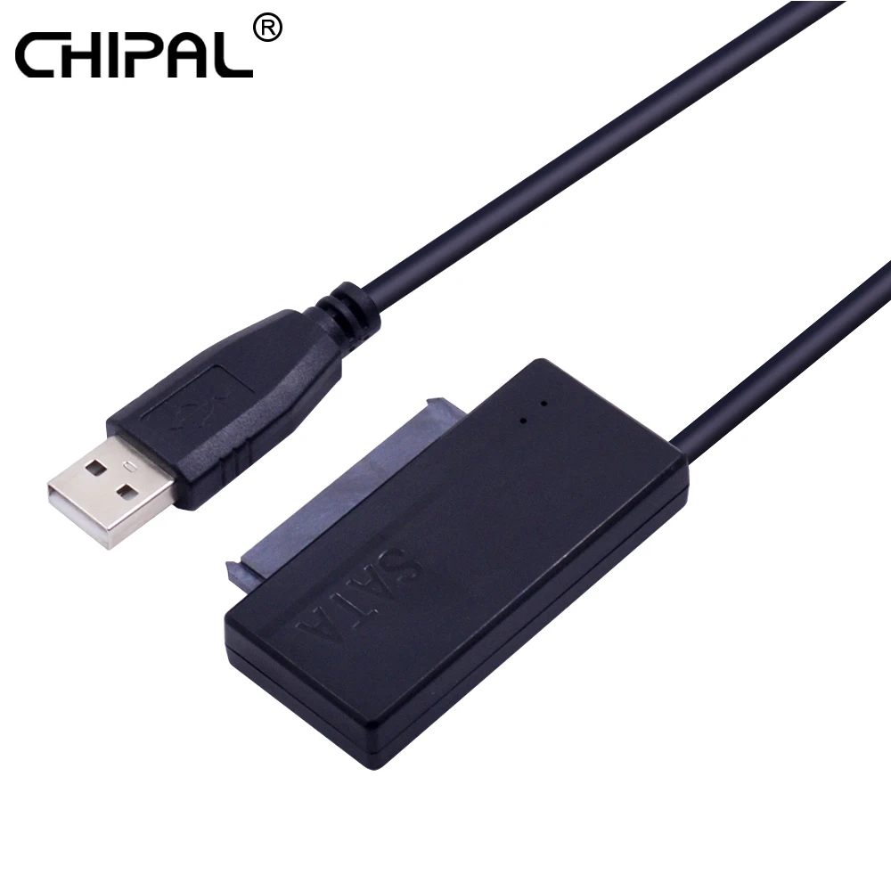 Кабель адаптер CHIPAL USB 2 0 на SATA 3 7 + 15 22Pin USB2.0 22 контактный конвертер III светодиодный