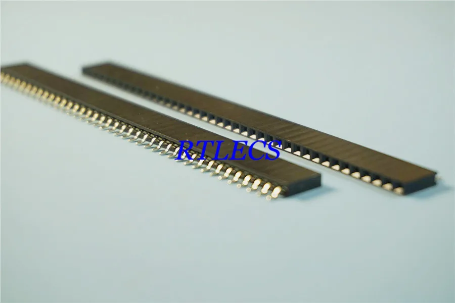 10 шт. 0 100 &quot2 54 мм 1x40 контактов 40-позиционный гнездовой разъем PCB Однорядный