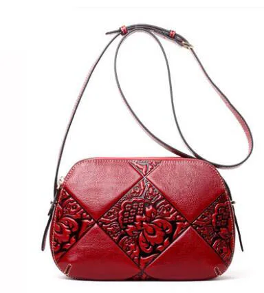 Red Новые женские сумки из натуральной кожи, роскошные женские сумки, дизайнерские женские кожаные сумки через плечо, модные сумки из коровьей кожи - Цвет: Red