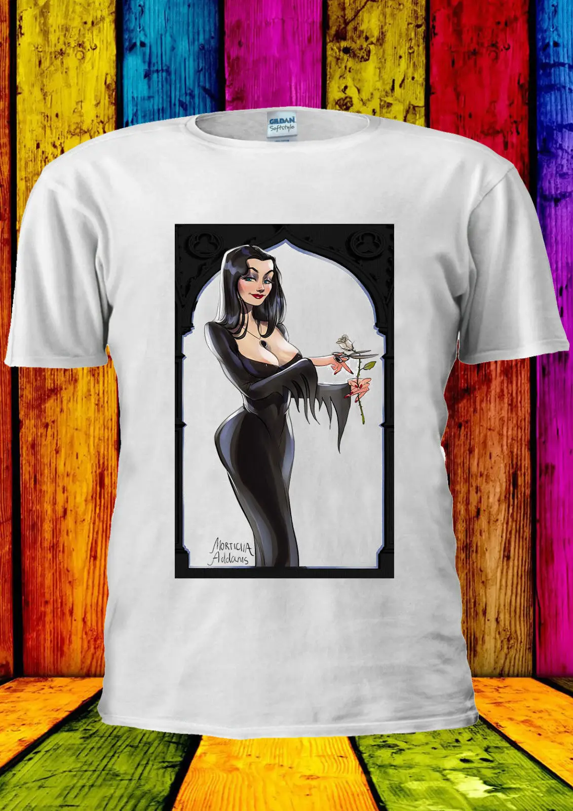 Morticia Addams Frump семейная футболка жилет для мужчин и женщин унисекс 467|Мужские