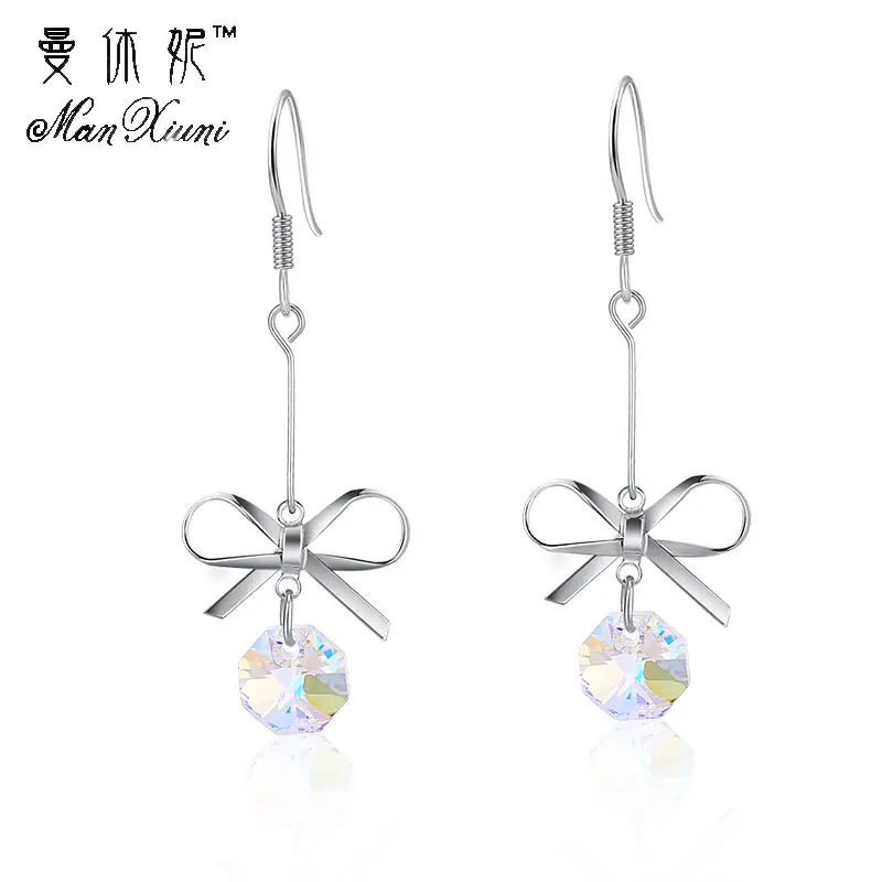 Manxiuni висячие серьги этнические длинные клипсы с кристаллами винтажные вечерние