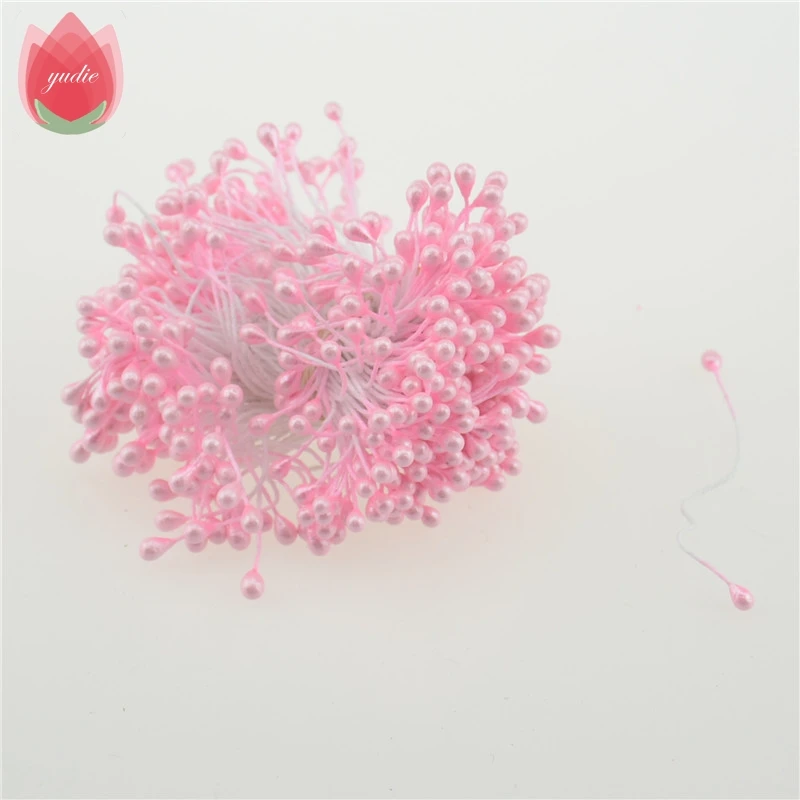 light pink 300 шт Мини жемчужная тычинка сахар ручной работы искусственный цветок для свадебного украшения DIY Скрапбукинг декоративный венок поддельные цветы - Цвет: light pink