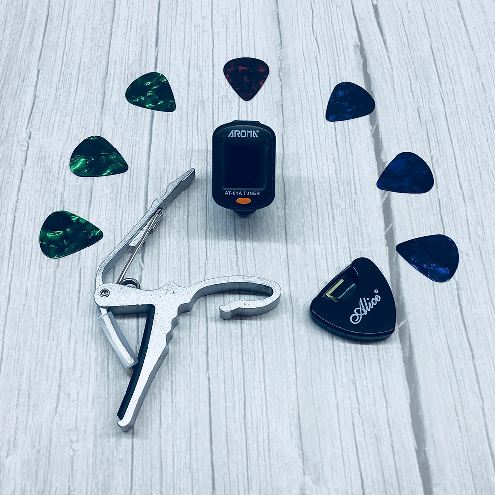 Новинка 2018 супер выгодный набор инструментов тюнер для гитары + каподастр
