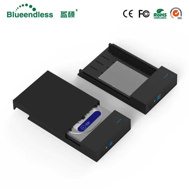 

Tool Free SATA to USB3.0 III HDD Enclosure 3.5 hdd box 3.5 sata to usb Hard Drive Disk Box Reading Capacity up to 6GBps plastic