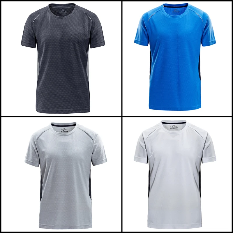 Мужская воздухопроницаемая футболка Mege черная с коротким рукавом размеры до 4XL