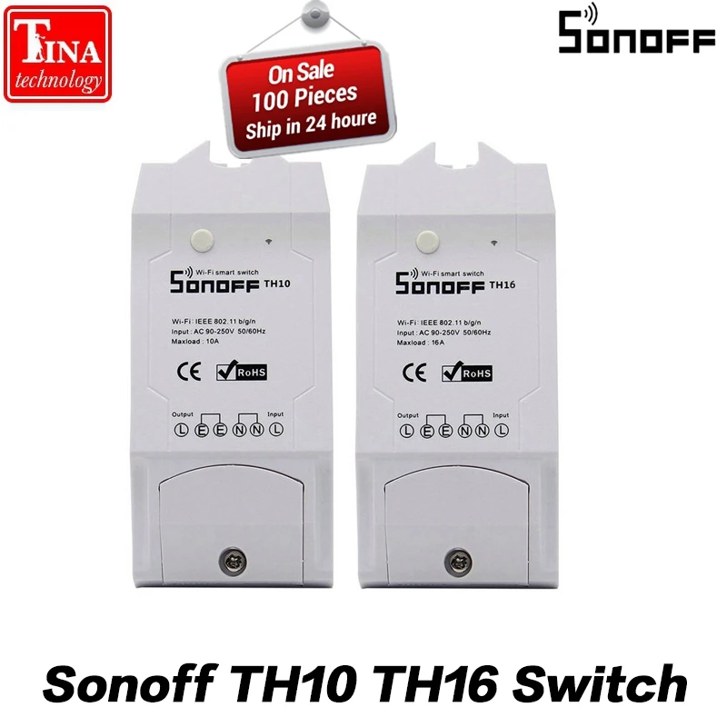 Смарт Автоматизация Sonoff TH10 TH16 10a/16a Wifi беспроводной выключатель дистанционное