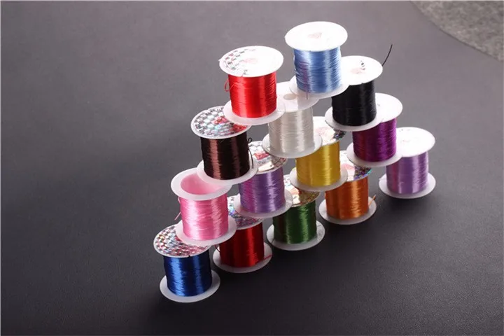 1 рулон 10 м Multi-Цвета сильный эластичный провод/шнур/String/резьба для DIY Браслеты ювелирных изделий Аксессуары