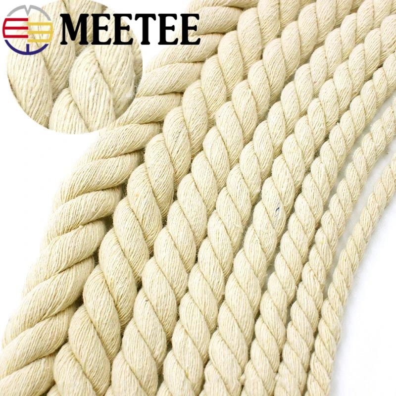 Meetee 10 м 5 мм 3 акции витой хлопок нейлоновые Шнуры Красочные DIY ремесло плетеная декоративная веревка шнурок ремень аксессуары AP477