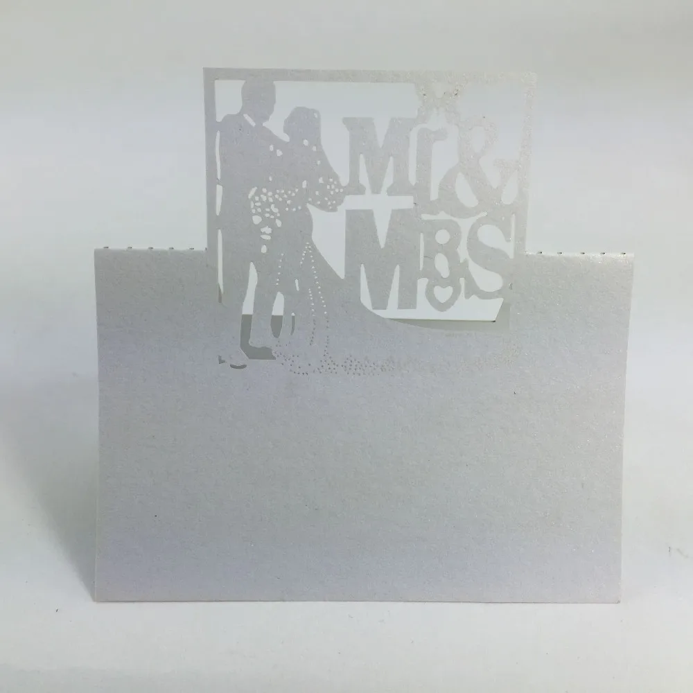 Лазерная резка новейший морской корпус дизайн белый цвет карточка с именем и