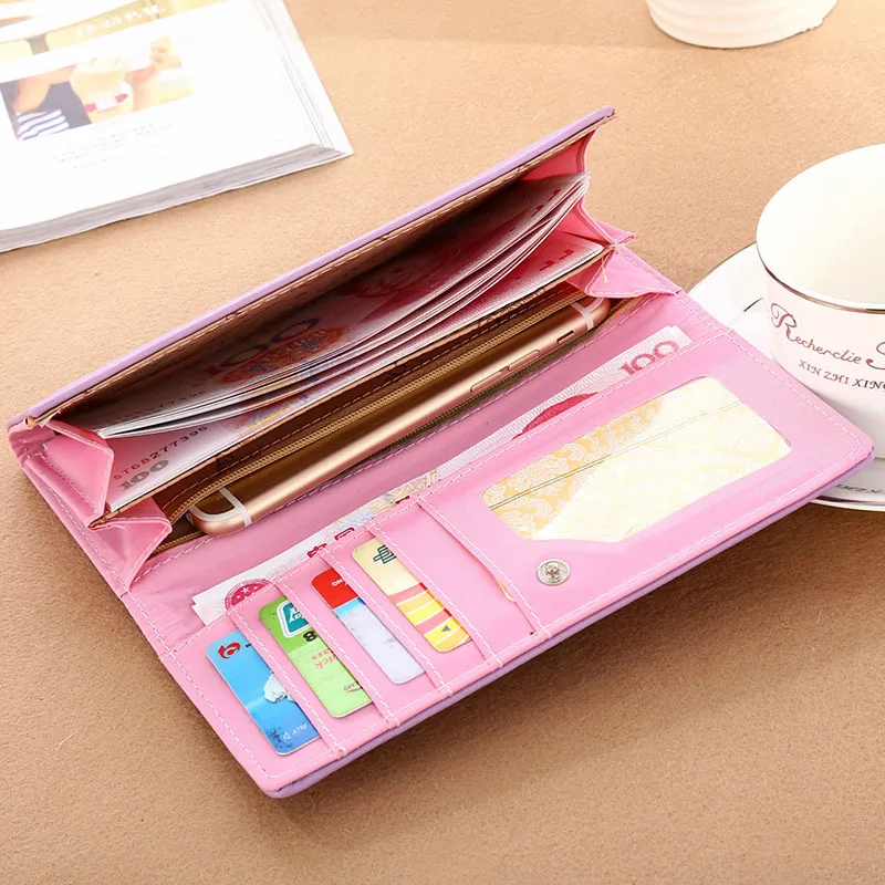 Новый Модный женский кошелек с рисунком кота длинный креативный держатель для