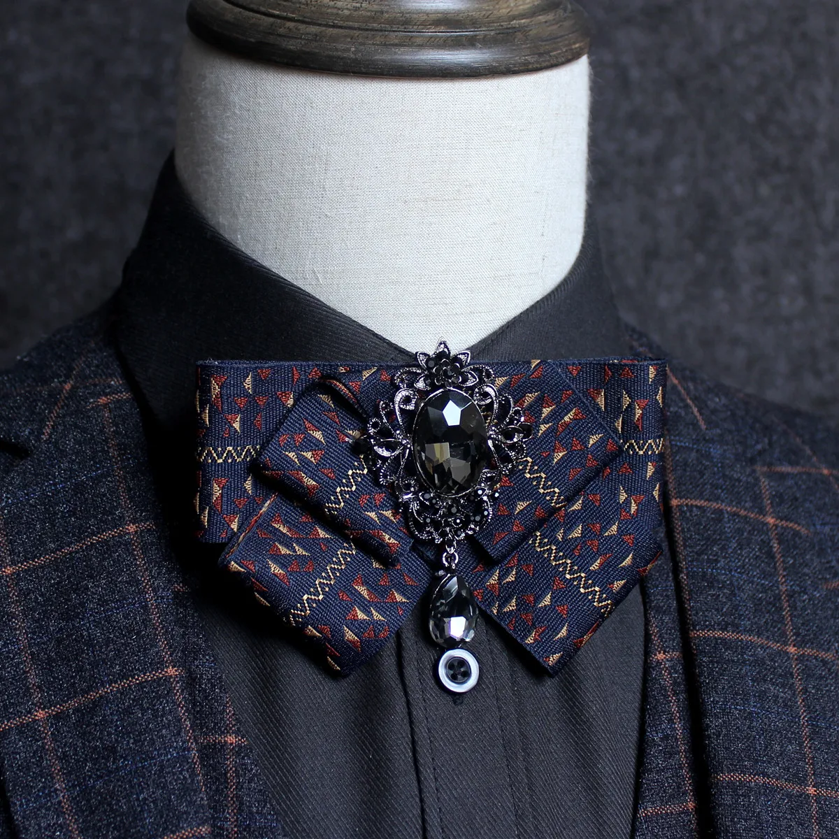 

Новинка Мужская рубашка для костюма галстук-бабочка со стразами высококачественные модные мужские аксессуары галстук-бабочка