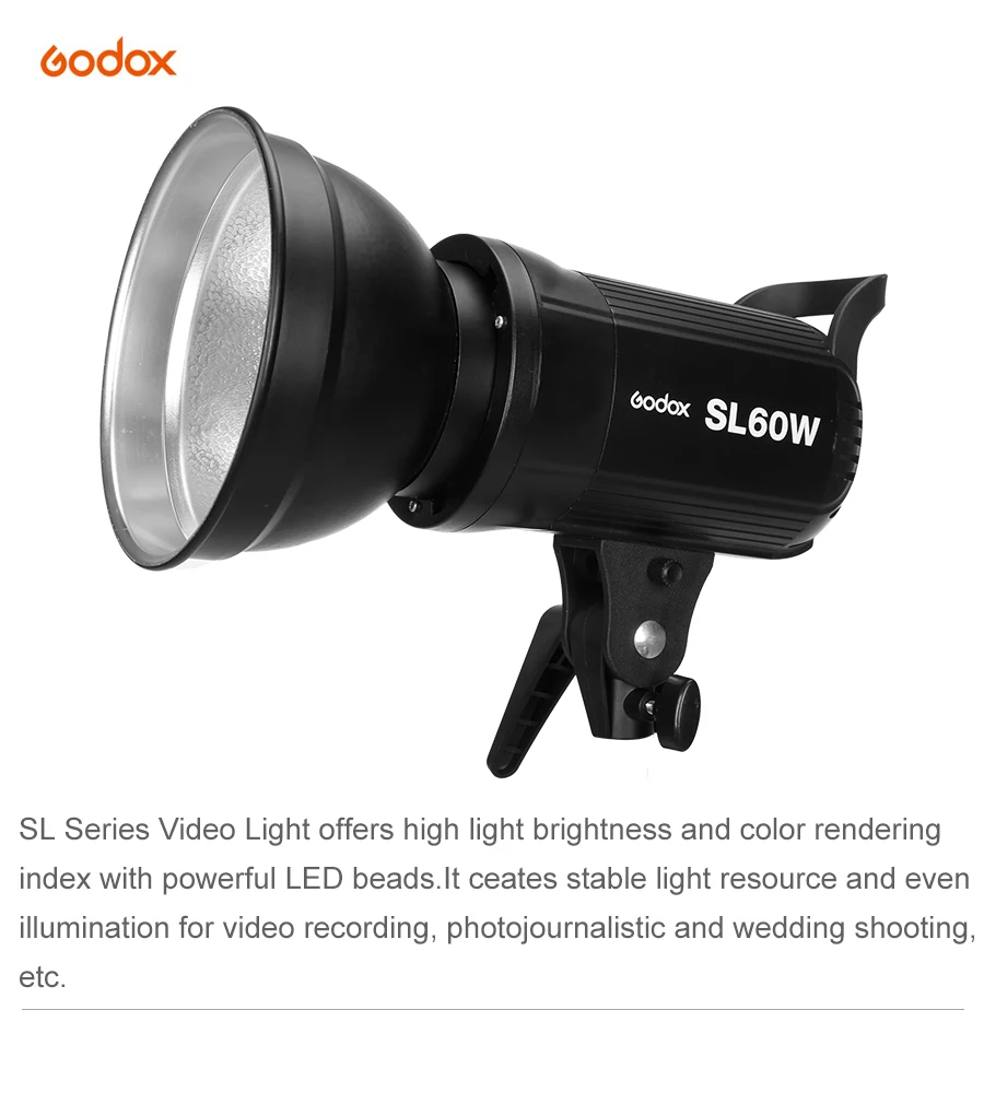 Godox SL-60W 5600 K светодиодный видео свет белая версия видео свет непрерывный свет комплект+ 190 см осветительная подставка+ 60x60 см Bowens софтбокс