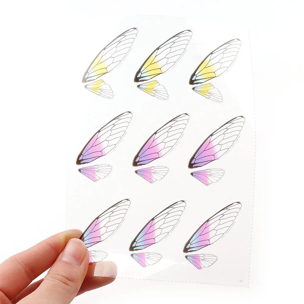 5 шт. прозрачные виниловые наклейки на крылья Cicada Wings для самостоятельного