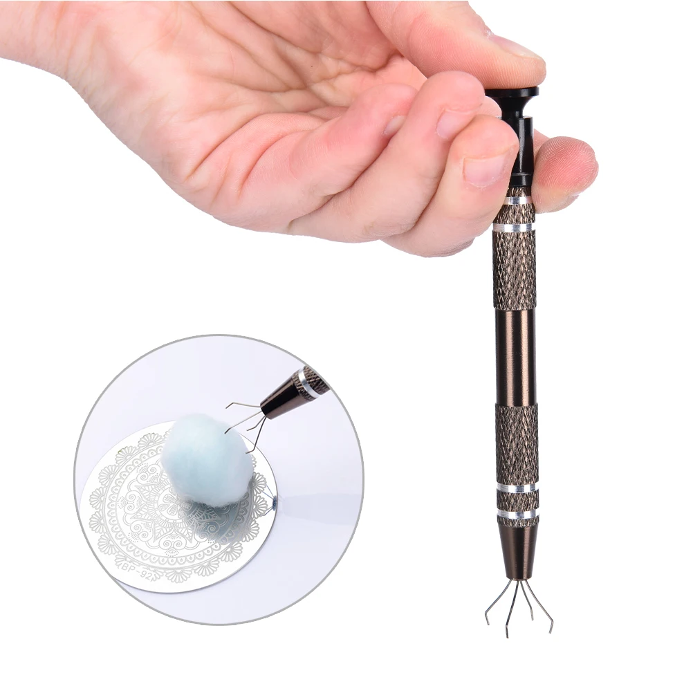 

1Pc Manicure Saver Cotton Claw Clean Nail Template Claw Nail Stamping Plates Tool Nail Art Tools Set Hot Sale