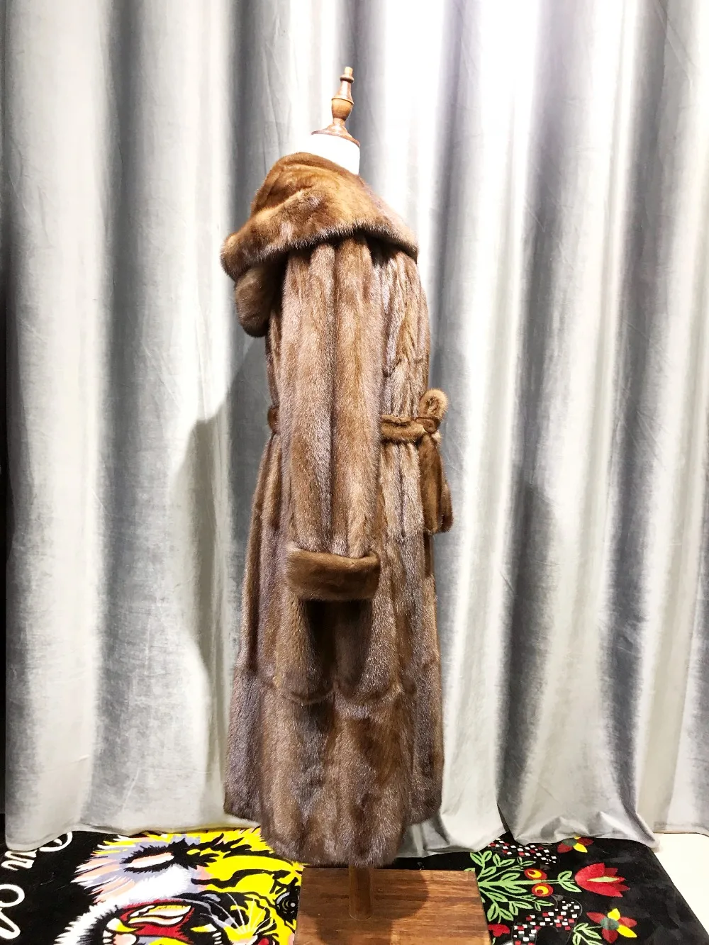 Tatyana Furclub норковая шуба X-Long Robe полный натуральный мех норки Мода тонкий мех Пелт пояса для пальто Роскошные женские норковые шубы