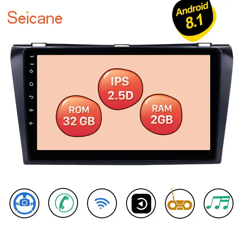 Автомобильный мультимедийный проигрыватель ROM 32 ГБ + RAM 2 Гб 2.5D IPS экран Android 8 1 GPS