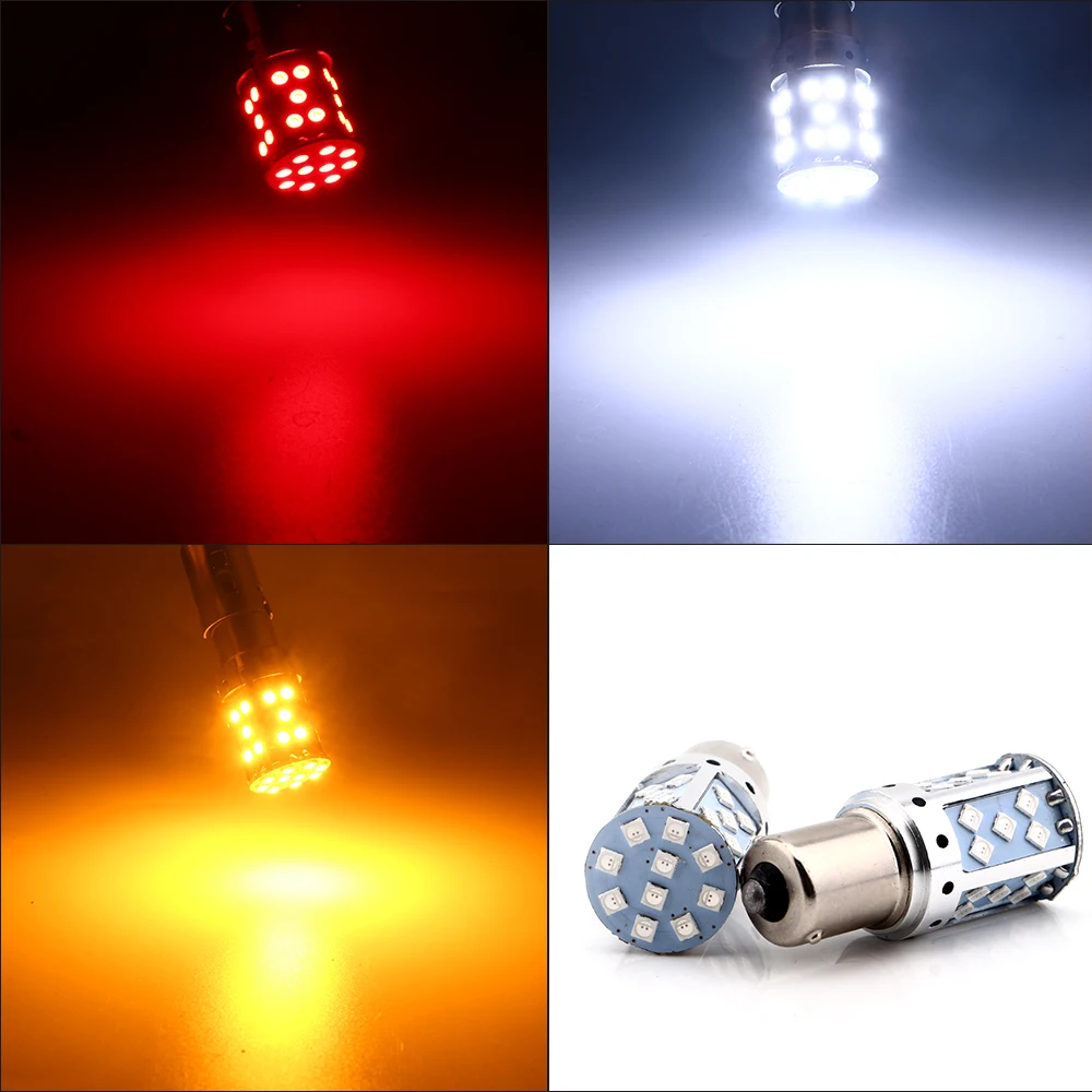 YM E-Bright 20 шт. 1156 P21W BA15S PY21W BAU15S LED Canbus 3030 35 светодиодный s поворотники автомобиля без