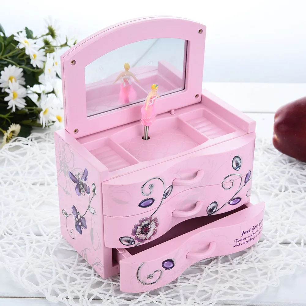 SuNAMCOME Алиса в стране чудес музыкальная шкатулка и зеркало мечта девушка детский