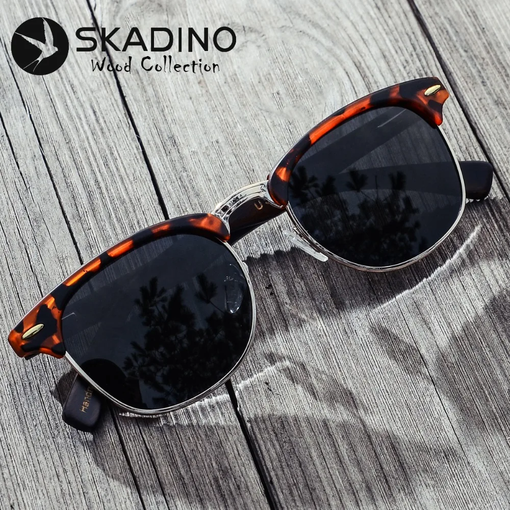 Солнцезащитные очки SKADINO из бамбукового дерева поляризационные солнцезащитные