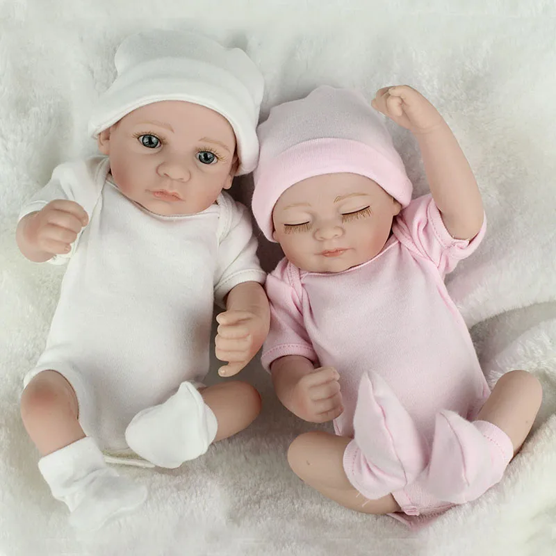 Кукла Reborn 10 дюймов мини Новорожденный ребенок игровой домик игрушки полный винил