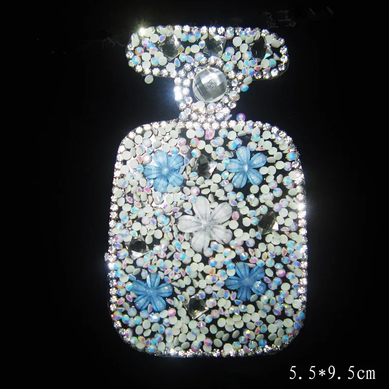 2 шт./лот флакон духов заостренный мотив Горячая фиксация Стразы Переводные