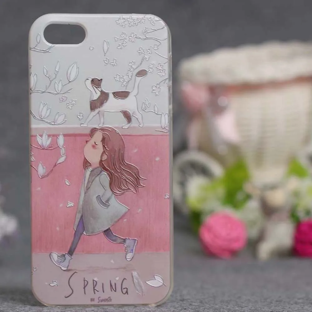 Силиконовый чехол с мультяшным принтом для iPhone 5s 5 мягкий из ТПУ 5SE защитный