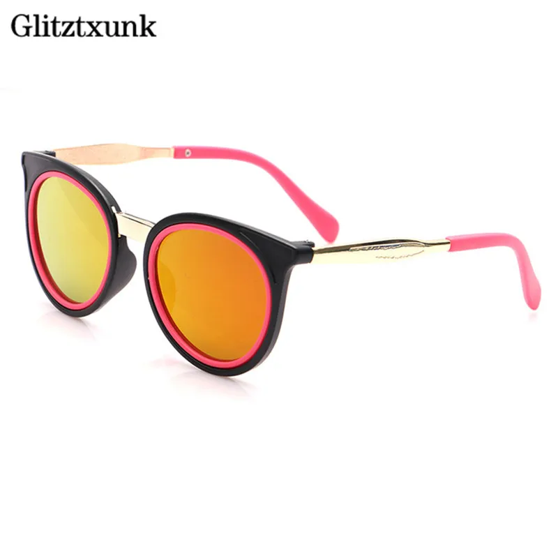 Модные очки Glitztxunk детские солнцезащитные UV400 высокое качество 2018 гибкие защитные