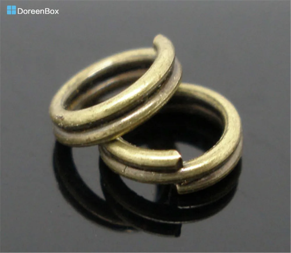 

Doreen Box Lovely 1000PCs Bronze Tone Double Loop Split Open Jump Rings 5mm Dia. (B04411)