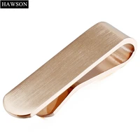 hawson simple skinny tie clip matte rose gold color u shaped tie bar men tie jewelry