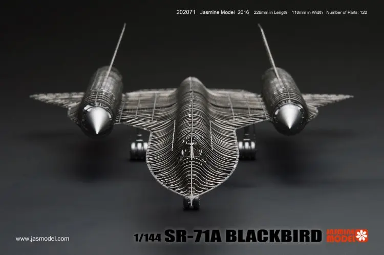 1/144 SR-71A BLACKBIRD 3D металлическая головоломка креативная интеллектуальная игрушка