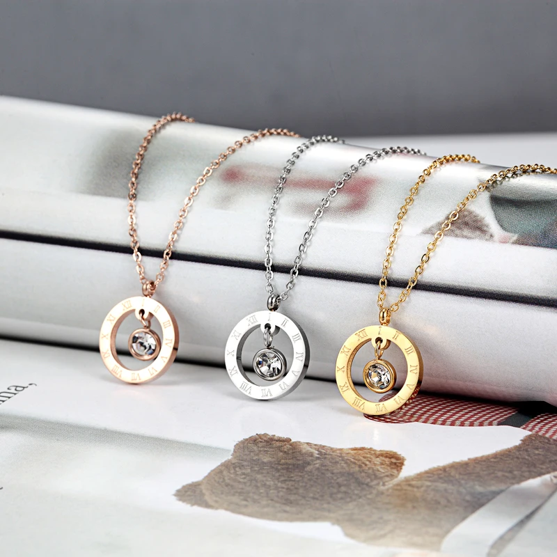 Новое поступление колье с римскими цифрами внутри подвесное хрустальное