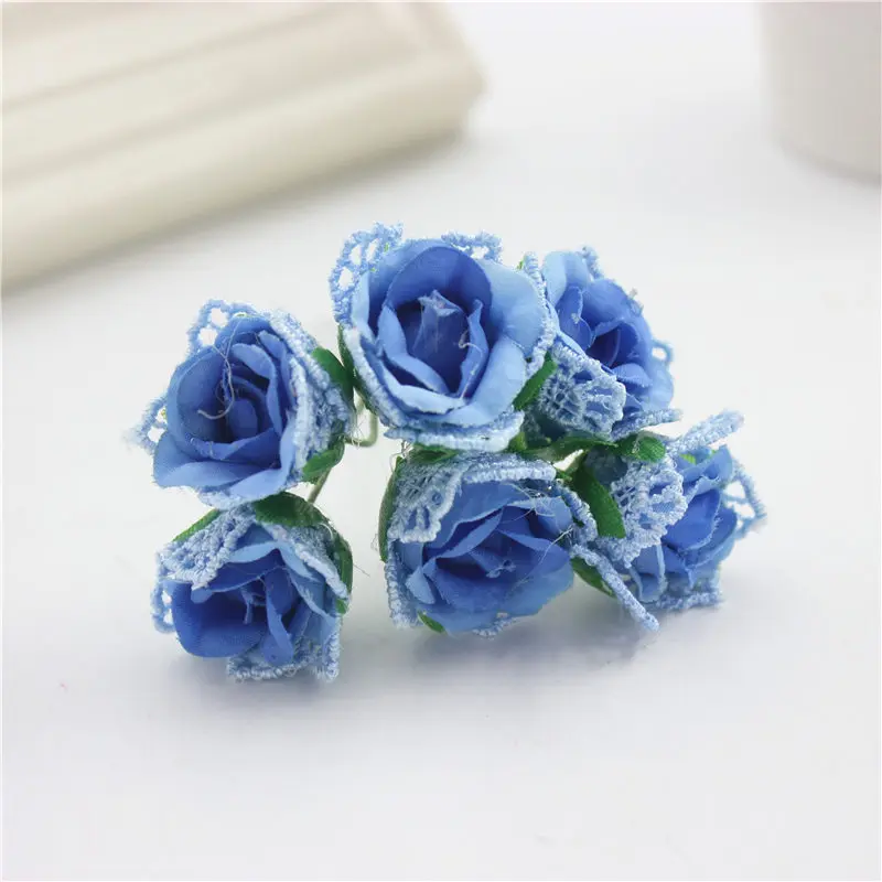 12 шт./лот Цветочные головки Шелковая роза букет Гирлянды шляпа свадебная одежда