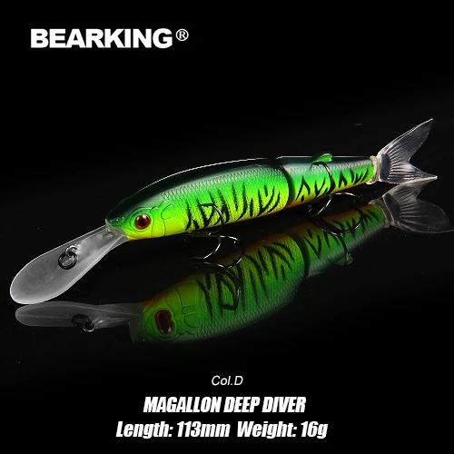 Magallon-DEEP-D Розничная A+ рыболовные приманки, разные цвета, гольян crank 80 мм 8,5 г, магнитная система. Bearking горячая модель crank bait - Цвет: Magallon-DEEP-D