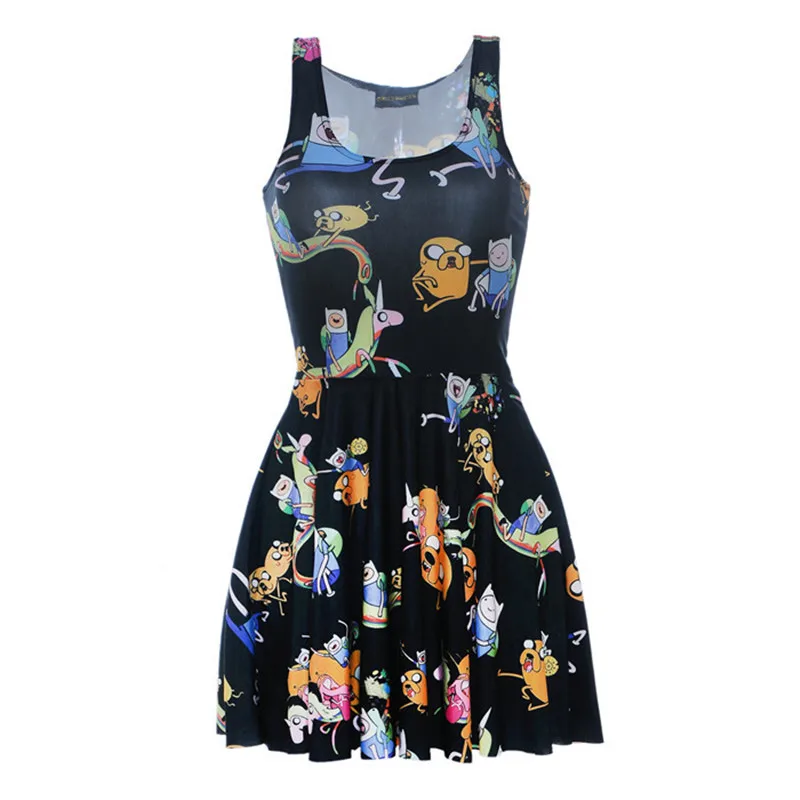 Прямая доставка новинка модное женское летнее платье время приключений черное