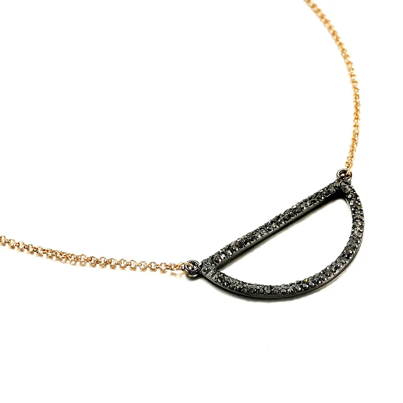 Полукруглый кулон Ensoul ожерелье с полукруглой подвеской женское EST 0015|necklace with