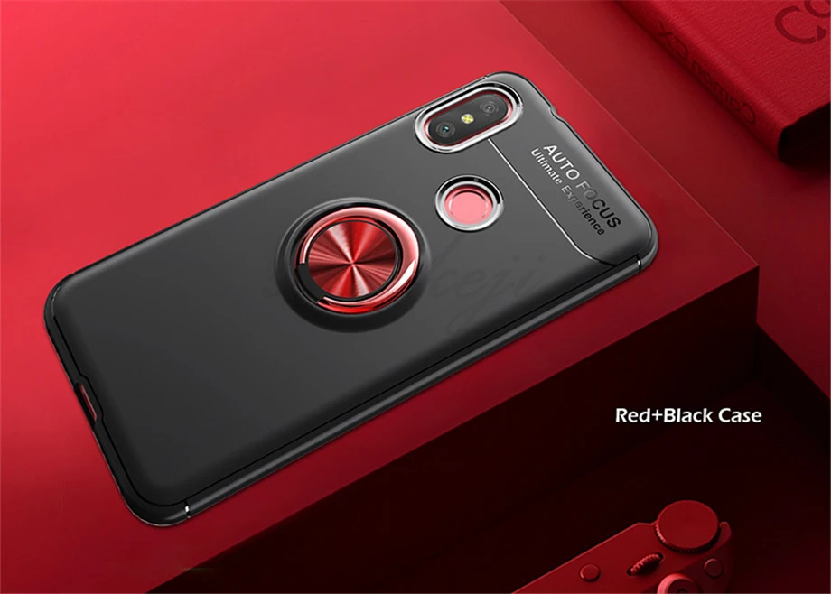 Для Xiaomi mi A2 Lite чехол Explorer чехол из силикагеля, автомобильный держатель, подставка держатель с магнитным креплением кольцом для пальца чехол из термопластичного полиуретана для mi A2 Lite Полное покрытие