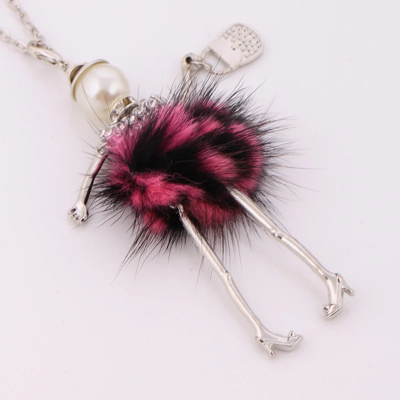 Новинка модная кукольная подвеска колье очаровательное шерстяное платье