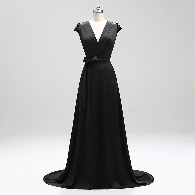 Vestido de festa атласные платья для выпускного вечера трапециевидной формы с v-образным вырезом Vestido Formatura Простые Длинные элегантные платья для выпускного вечера длиной до пола Gala Jurken